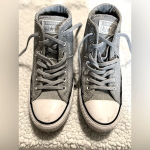 Converse chuck taylor all star Madison mid women’s wolf grey/ white shoes size 7